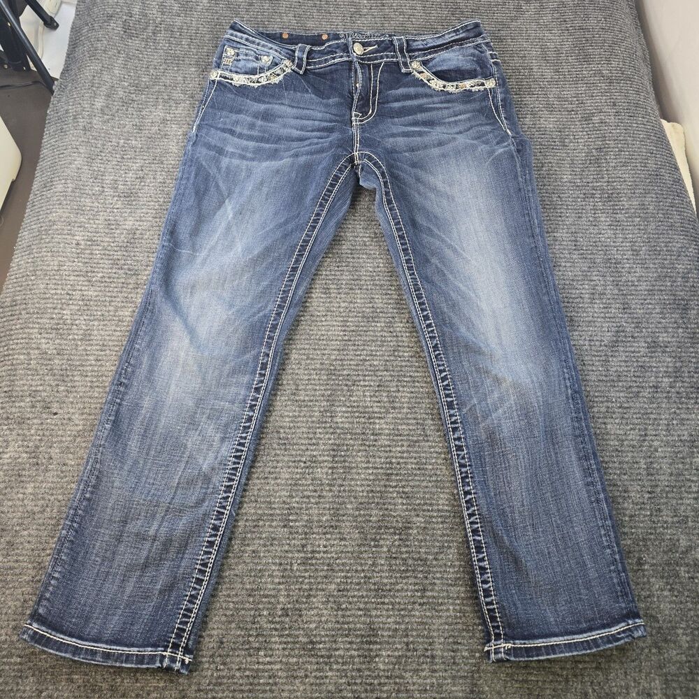 Miss Me Mid Rise Easy Crop Jeans Women's Size 30x25 Color MK 2238 Style JE8132EC